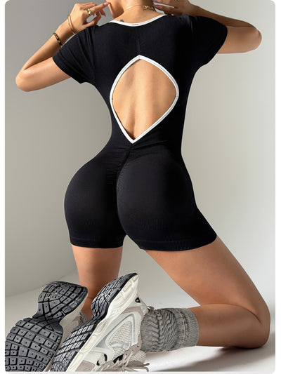 Seamless Yoga Jumpsuit Hip Lifting Backless Corset Outdoor Sports Fitness One Piece
