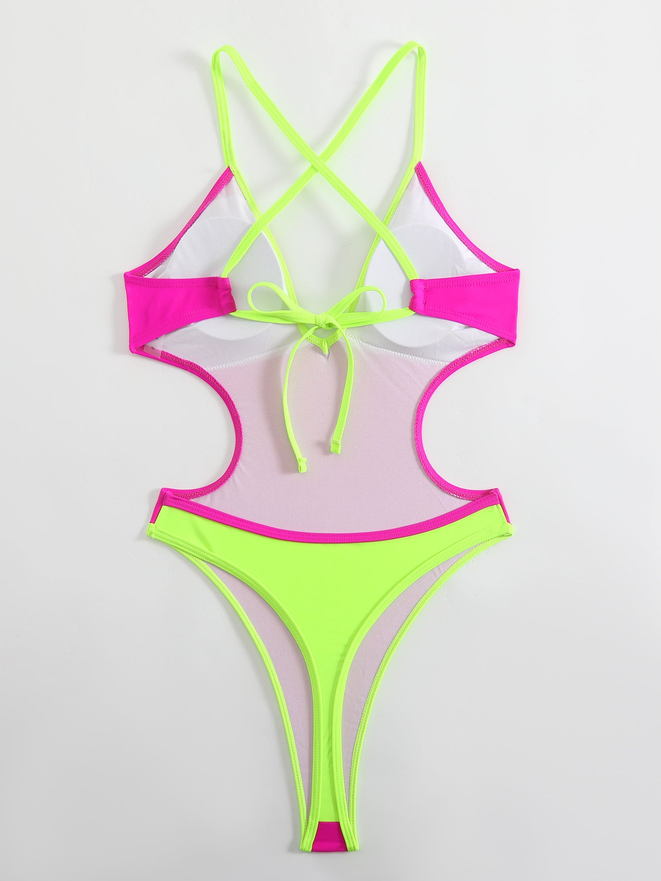 Women Solid Color One Piece Sexy Bikini Swimsuit