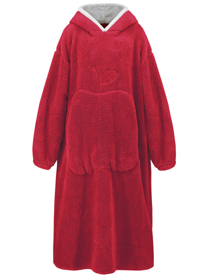 Women Clothing Laid Back Long Sleeve Pullover Coral Velvet Pajamas Coat Thickened Thermal Flannel Long Pajamas