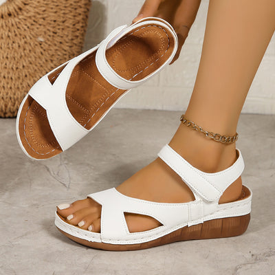 Velcro Platform Sandals Women Wedge Open Toe Beach Slippers