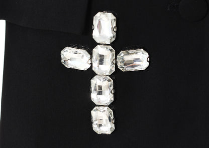 Special Interest Design High Grade European Crystal Rhinestone Beaded Adult Women Loose Blazer