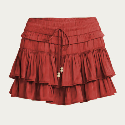 Women Skort Drawstring Pantskirt Summer High Waist Compression Pants Short Skirt for Women