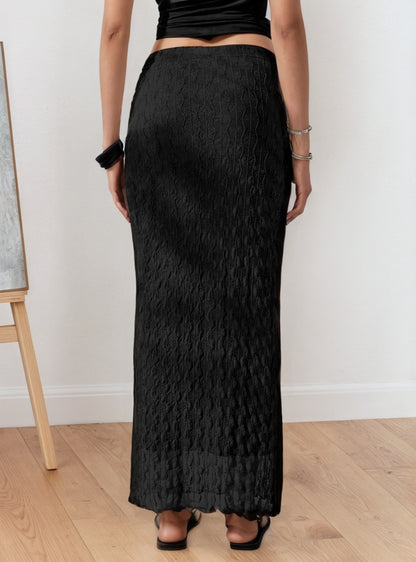 Mesh Jacquard Summer Skirt Party Elegant High Grade Slim Slimming Sheath Skirt