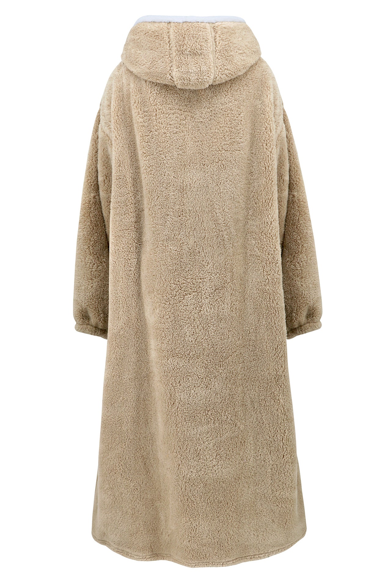 Women Clothing Laid Back Long Sleeve Pullover Coral Velvet Pajamas Coat Thickened Thermal Flannel Long Pajamas