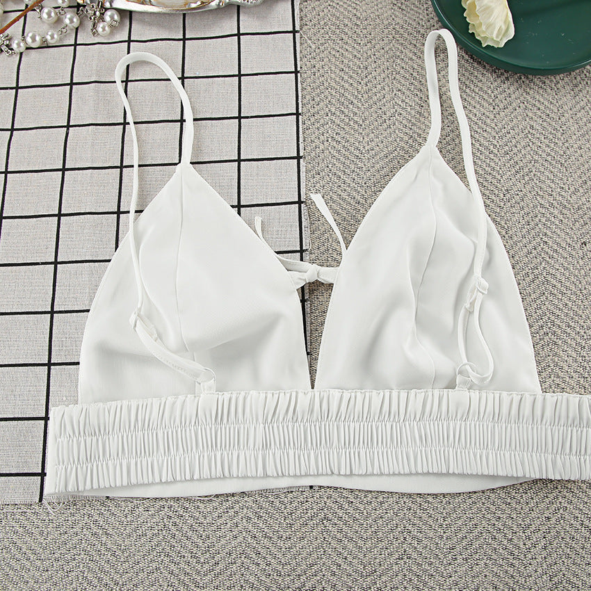 Summer Chiffon Long Sleeved Sexy Underwear Slit Shorts Three Piece Pajamas Cool Feeling Home Wear