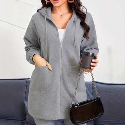 Sweater Outdoor Autumn Winter Casual Loose Long Sleeve Sweatershirt Half Zipper Ladies
