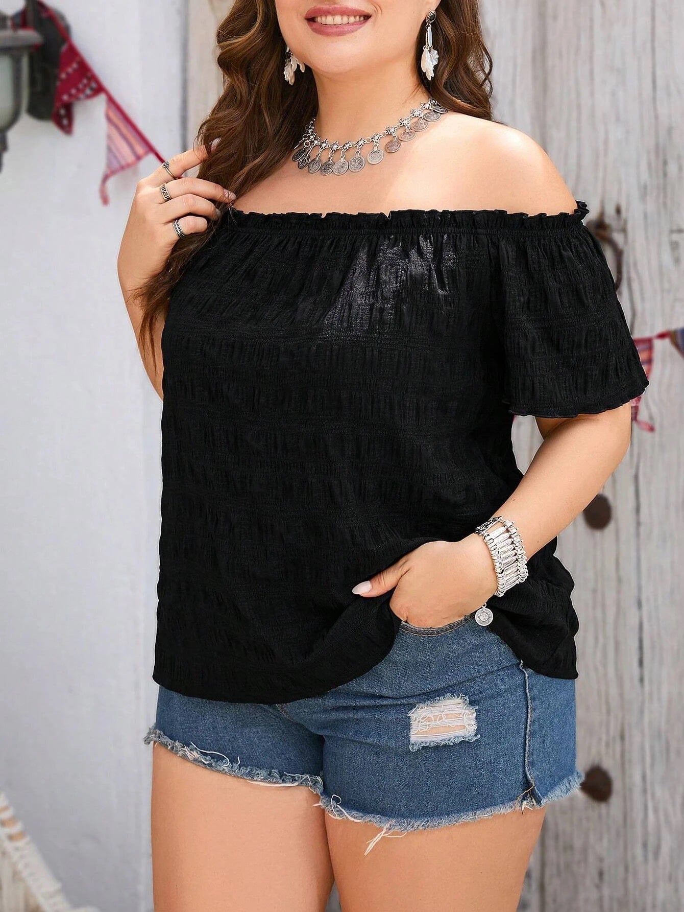 Women Clothing Sweet Spicy Tube Top T shirt Summer Solid Color off Neck Short Top