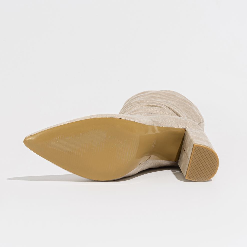 Women Pointed Slip on Winter Fashionable Chunky Heel High Heel Boots Comfortable Women Boots Chunky Heel - GLAMWEARS