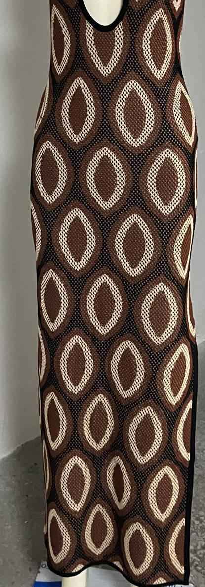 Hollow Out Cutout out Split Dress Beach Halter Backless Beach Bohemian Dress Long Evening Dress Women