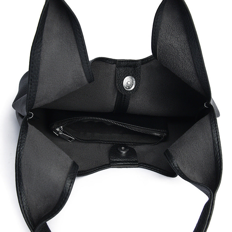 Shoulder Tote Bag for Women Simple Soft Leather Shoulder Bag Office Large Capacity Composite Bags Women - GLAMWEARS