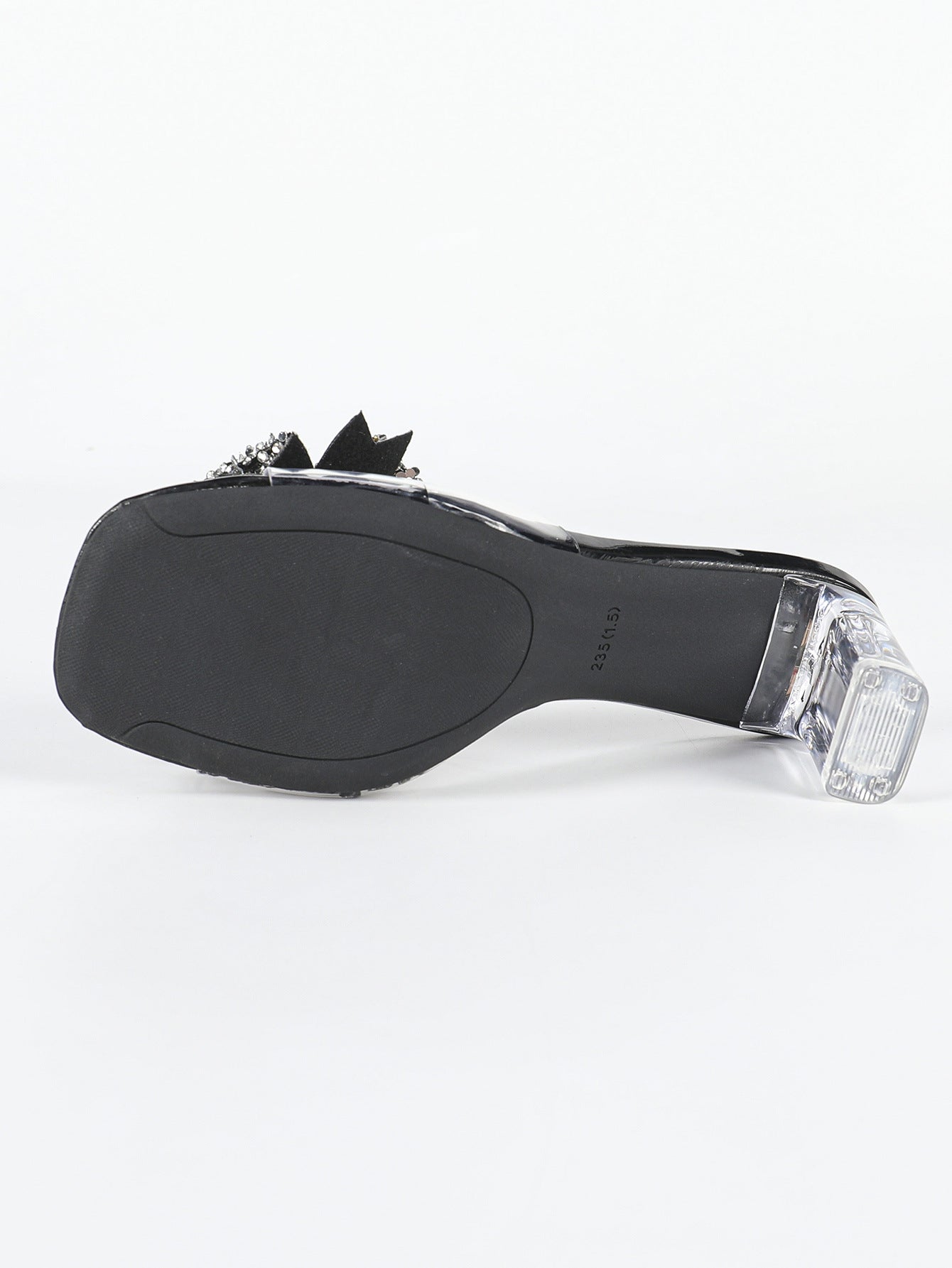 Bowknot Slippers Women Summer Outdoor Summer Transparent High Heels French Slippers