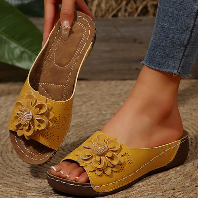 Women Shoes Spring Summer Floral Toe Baring Sandal Women Sandals