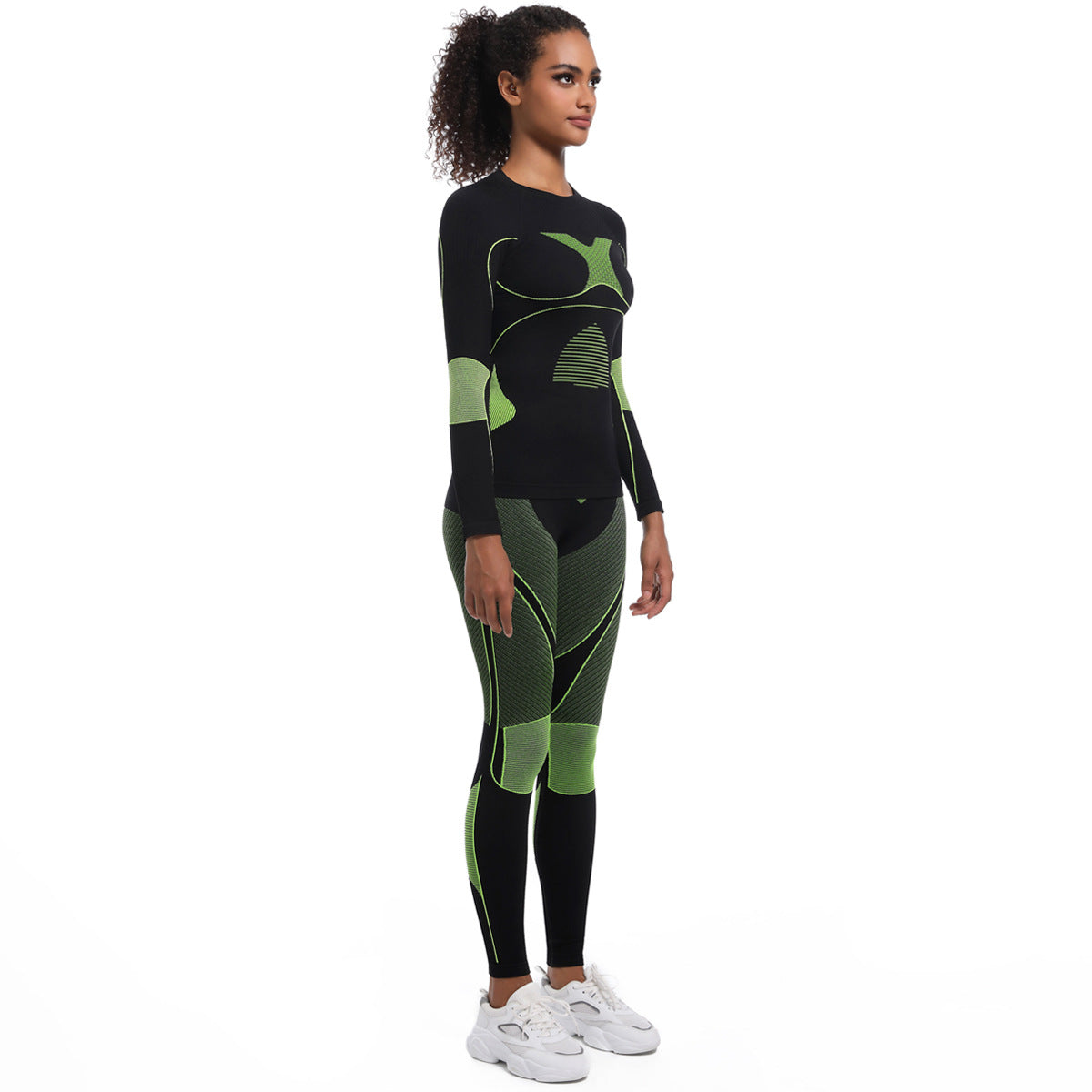 Seamless Knitted Autumn Winter Ski Fast Drying Clothes Running Sports Cycling Yoga Shapewear Compression Underwear