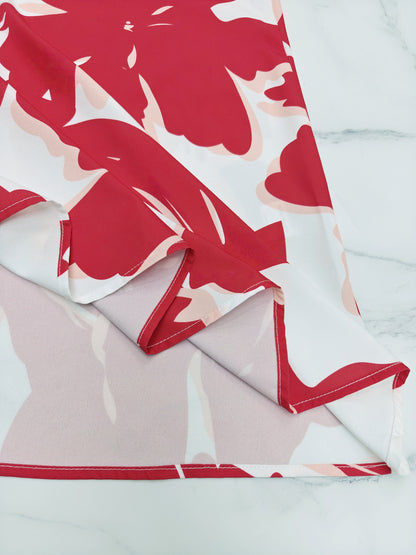 Ladies Casual Printed V neck Dress