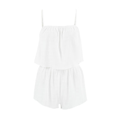 Thin Summer Pajamas Women Suspender Shorts Two Piece Set Sexy Stretch Soft Home Wear