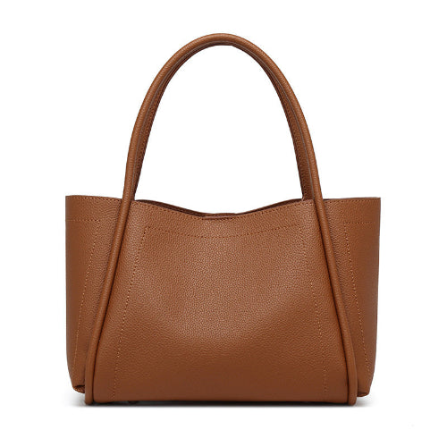 Brown Handbags Women Niche Soft Leather Vegetable Basket Bag Large Capacity High Grade Handbag