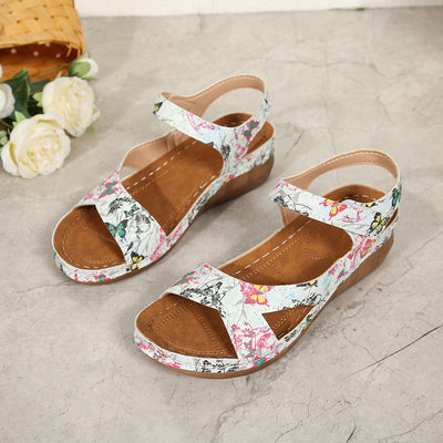 Velcro Platform Sandals Women Wedge Open Toe Beach Slippers