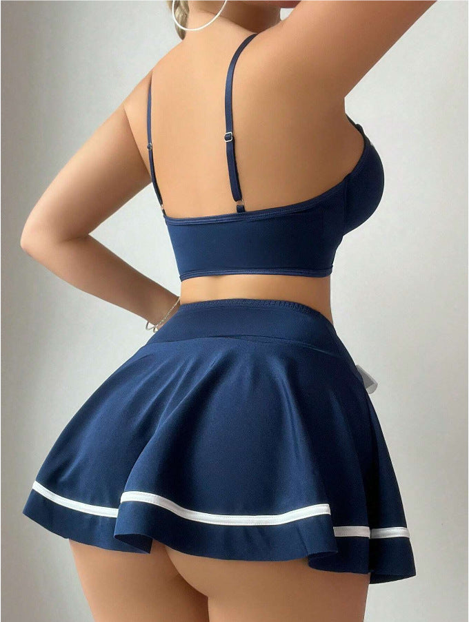 Sexy Nightclub Sweet Girl Free off Split Strap Sheath Sexy Lingerie Set