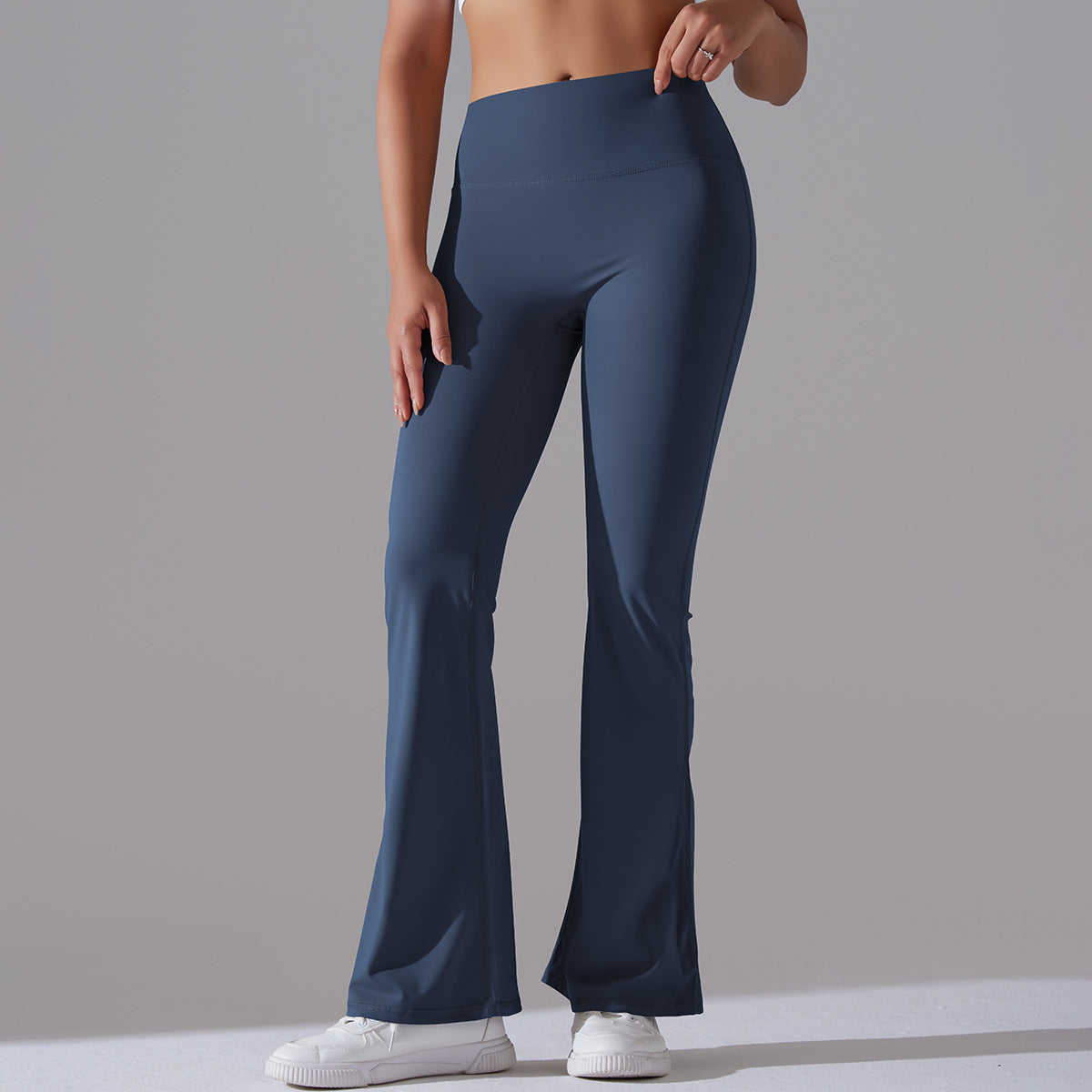 Classic Solid Color Bell Bottom Pants Yoga Pants Women Slim Fit Hip High Waist Elastic Training Wide Leg Pants Fitness Pants