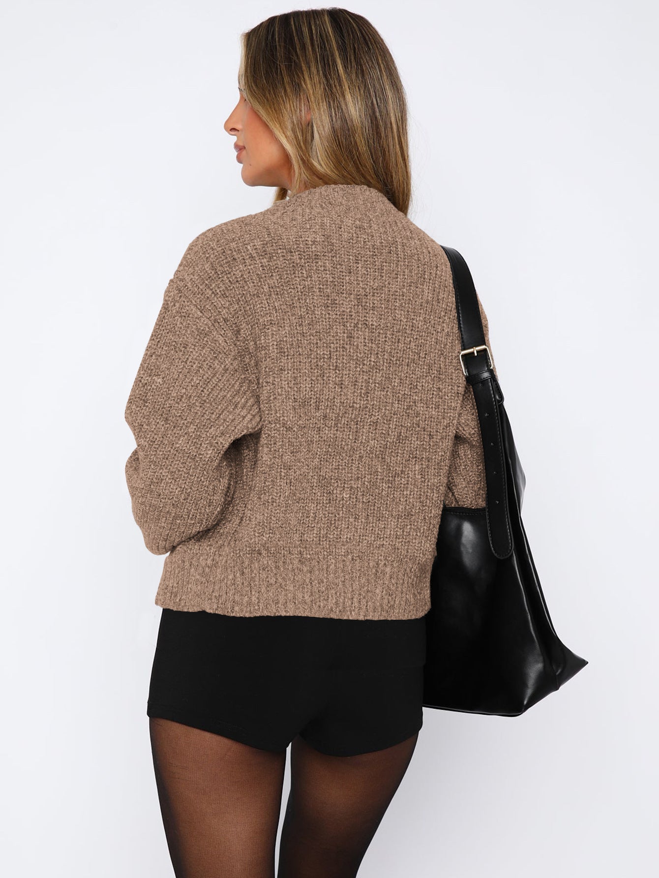 Casual Minimalist Long Sleeve Inner Wear Sweater Woolen Women Clothing Autumn Winter