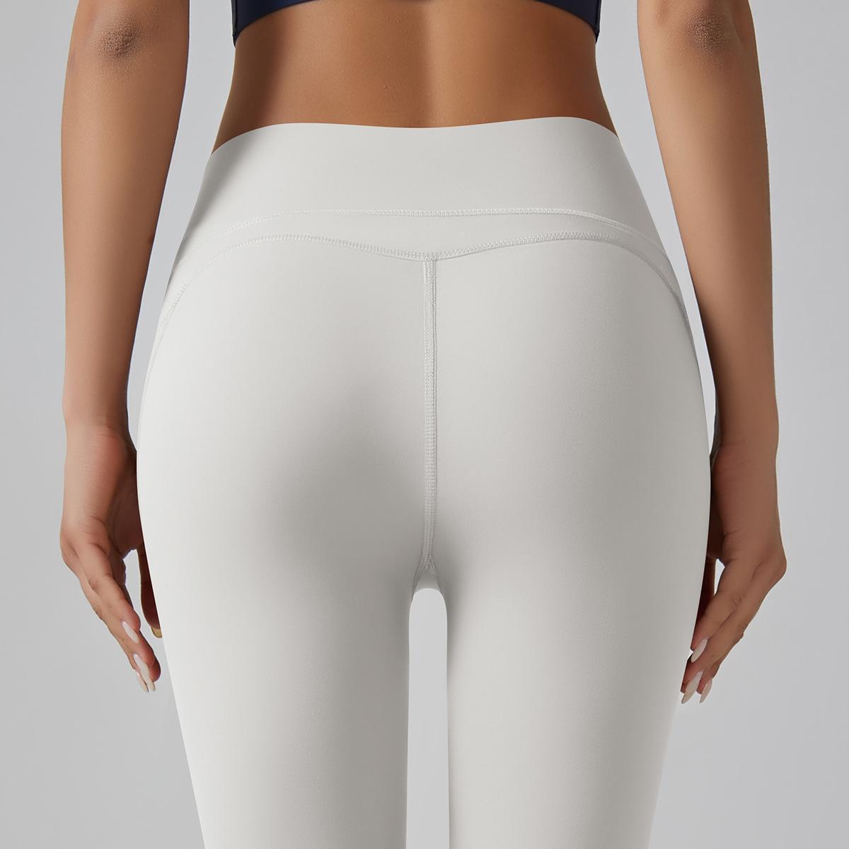 High-Strength Skinny Yoga Pants Composite High Waist Belly Contracting Sports Trousers High Elastic Ultra Thin Quick Drying Fitness Pants for Women