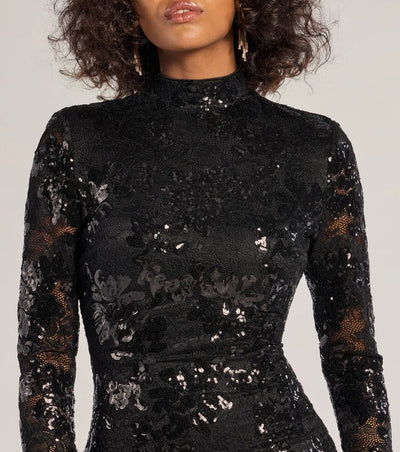 Women Clothing Long Sleeve Sequ Dress All Match Dress