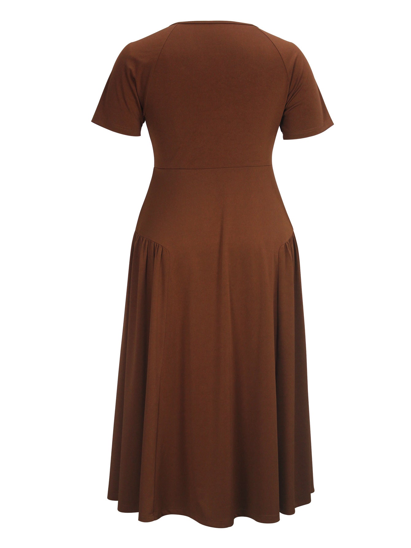 Spring Summer Women Elegant Long Tube Top Collar Waist Slimming plus Size Dress