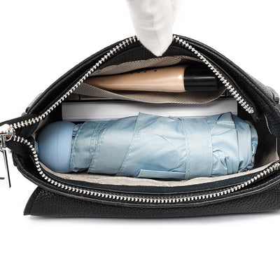 Genuine Leather Crossbody Bag Advanced Texture Spring Small Square Bag Retro Elegance All Matching Shoulder Bag Ladies