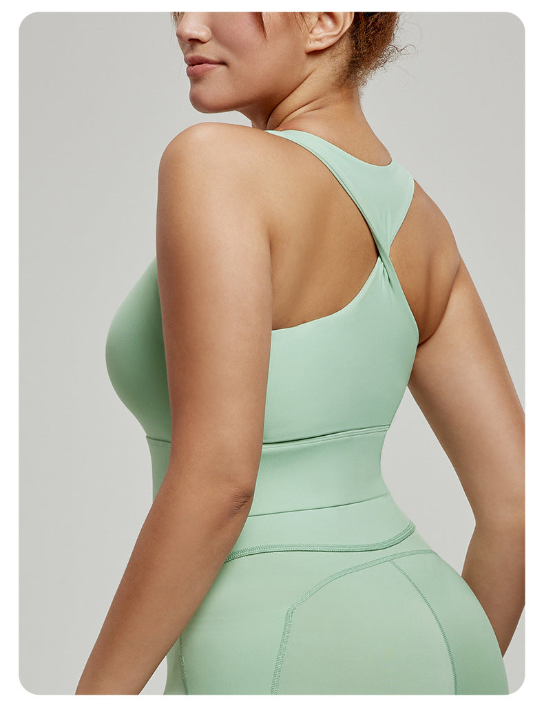 Yoga Clothes plus Size Underwear Breast Holding Pilates Fitness Workout Top Big Chest Small Sports Vest Women