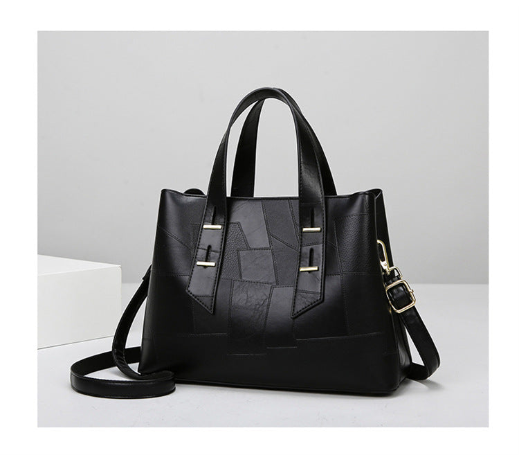 Handbag Patchwork Bag Women Special Interest Design High Grade Tote Bag Large Capacity Office Women Bag Crossbody - GLAMWEARS