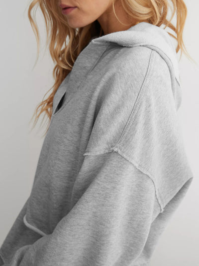 Loose Brand Hooded Sweatshirt Women Spring Autumn Women Clothing V neck Top Pullover Long Sleeved Shirt