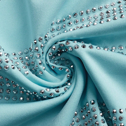 Popular off Shoulder Butterfly Rhinestone Sheath Dress Dress Milk Silk Outer