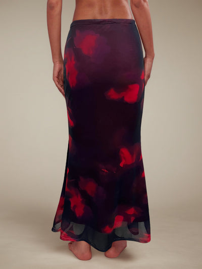 Summer Elegant Skirt Sexy Sexy Retro Printing Slim Fit Maxi Dress
