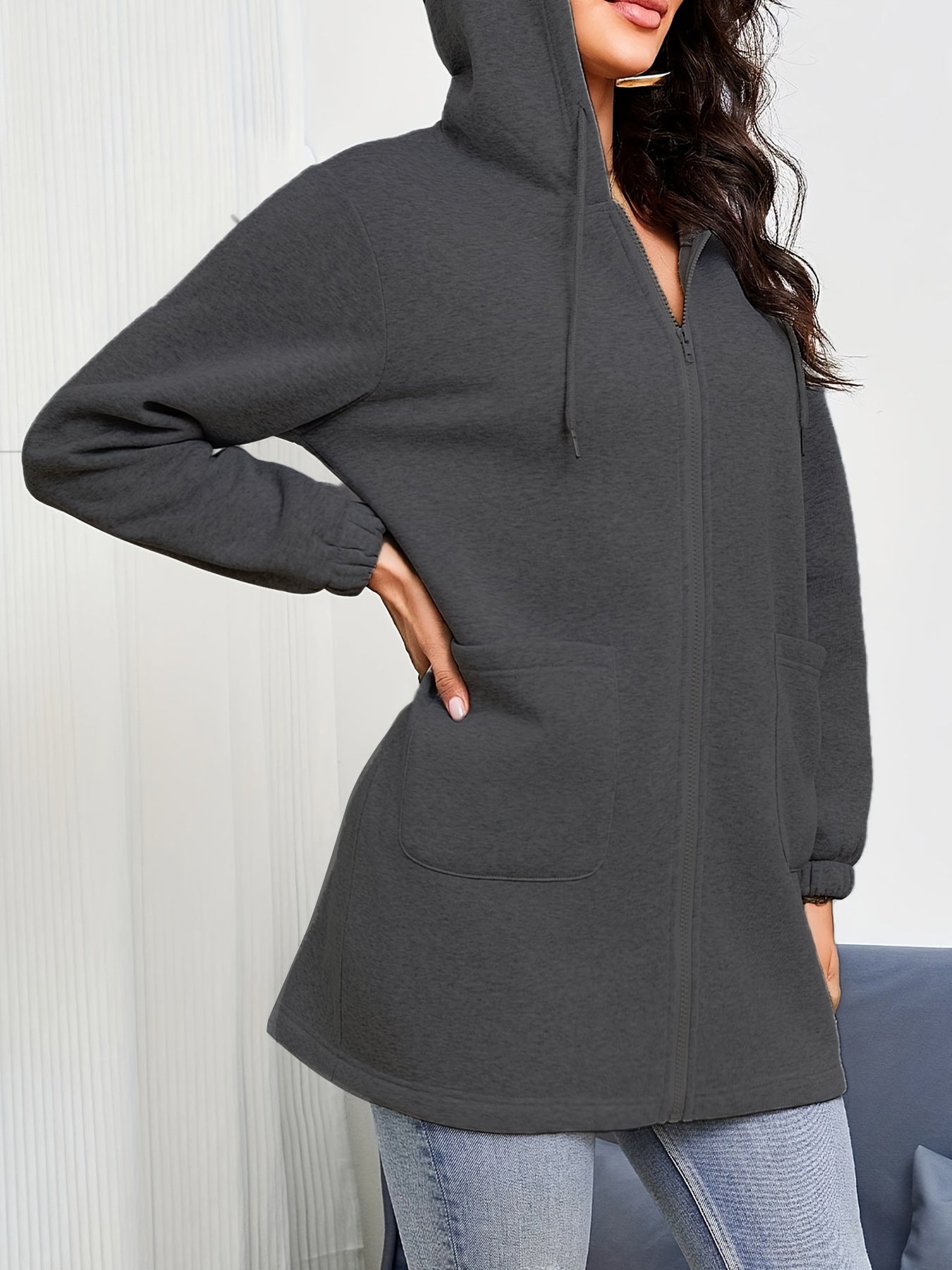 Sweater Outdoor Autumn Winter Casual Loose Long Sleeve Sweatershirt Half Zipper Ladies