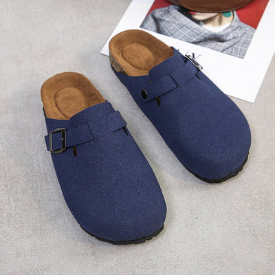Flat Lazy Pump Slippers Women Outer Wear Frosted Personality Big Head Half Support Muller Shoes