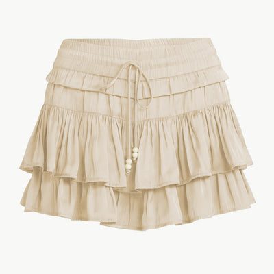 Women Skort Drawstring Pantskirt Summer High Waist Compression Pants Short Skirt for Women