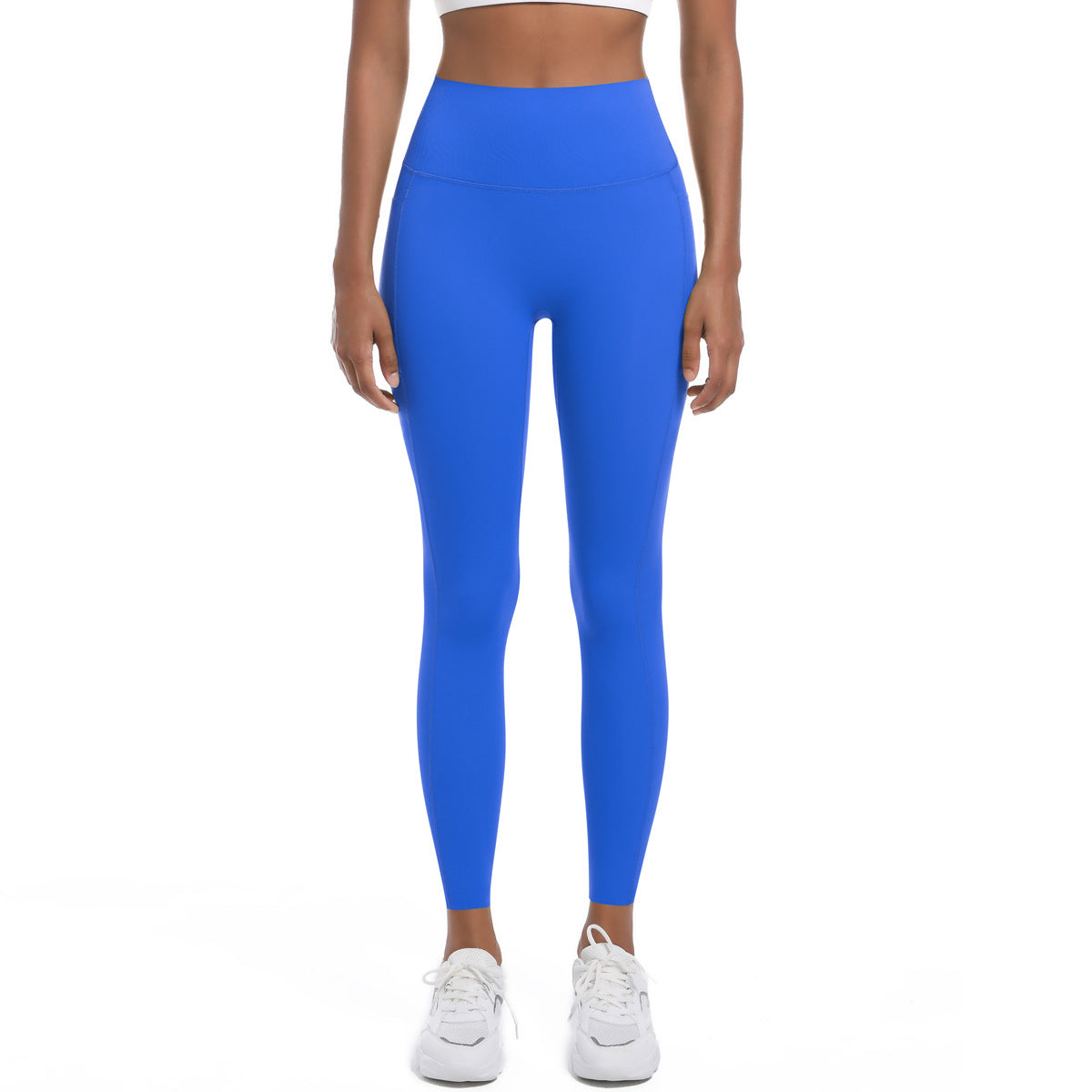 High Strength Skinny Yoga Pants Seamless High Waist Belly Contracting Sports Trousers High Elastic Side Pocket Quick-Drying Fitness Pants