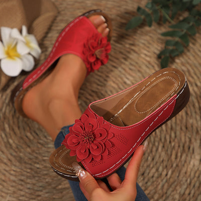 Women Shoes Spring Summer Floral Toe Baring Sandal Women Sandals