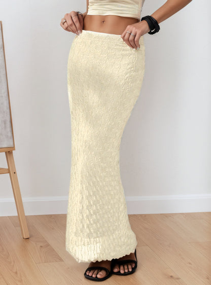 Mesh Jacquard Summer Skirt Party Elegant High Grade Slim Slimming Sheath Skirt