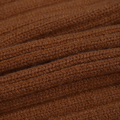 Autumn Winter Casual Knitted Hip Skirt Elegant Button Split Woolen Skirt