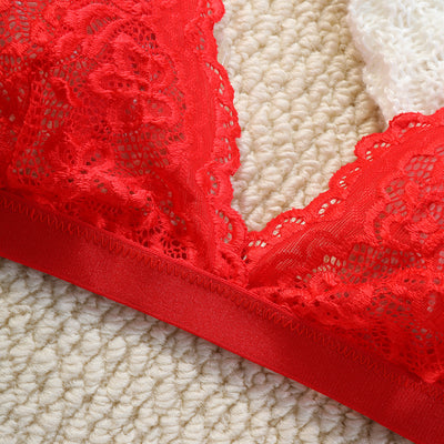 Lace Bra Set Sexy Lingerie Push up Girl Triangle Cup Comfortable Big Breasts Sexy Pajamas