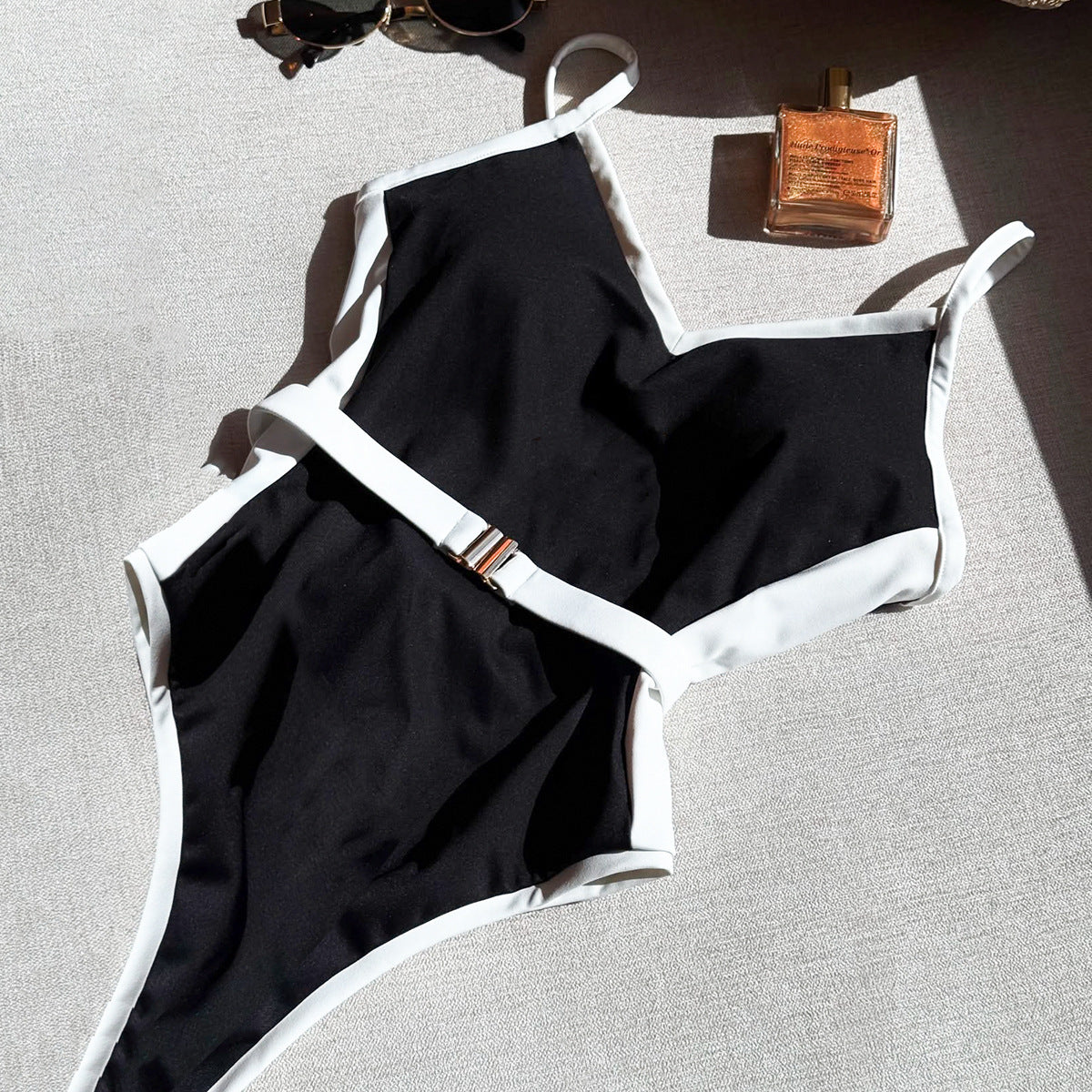 One Piece Swimsuit for Women Bikini Lady Sexy Stitching Swimwear Bikini Women