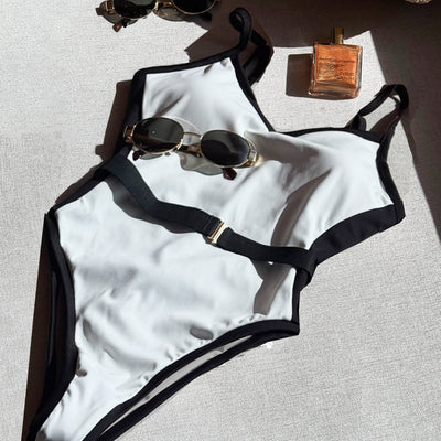 One Piece Swimsuit for Women Bikini Lady Sexy Stitching Swimwear Bikini Women