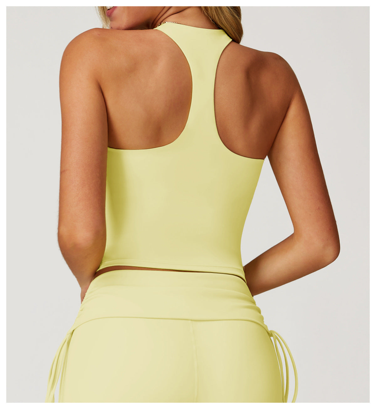 Nude Feel Yoga Vest H Shaped Beauty Back Quick-Drying Workout Top Outdoor Running Exercise Underwear