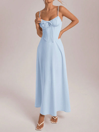 Elegant Evening Dress Short Sleeve Solid Color Dress Women Clothing Autumn Winter