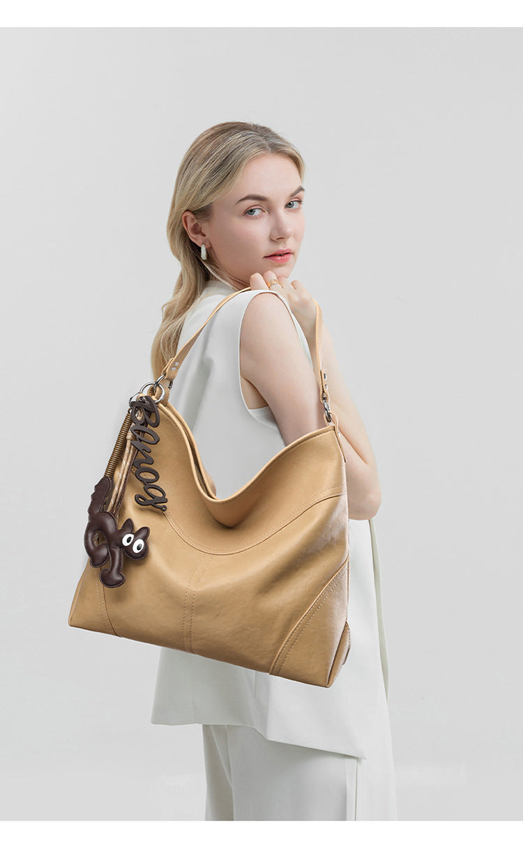 Tote Bag Women All Match Simple Casual Shoulder Bag Large Capacity Office High Sense Underarm Bag - GLAMWEARS