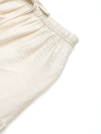 Summer White Stitching Skirt Women Simple Elastic Waist A line Umbrella Maxi Skirt