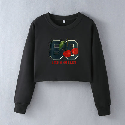 Street Internet Influencer Fashionmonger 80 Letters Sexy Women Top Short Long Sleeve