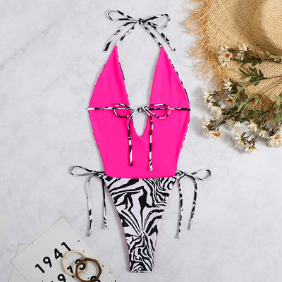 Sexy Drawstring Lace Double Sided Wear Swimsuit Bikini Swimsuit