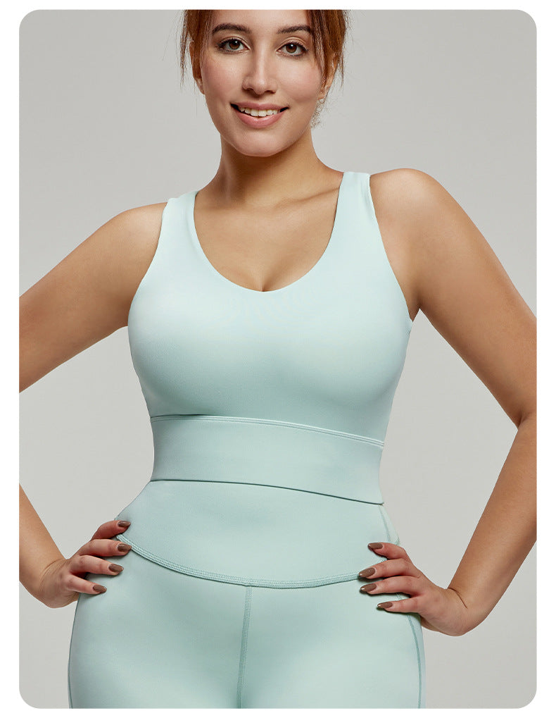 Yoga Clothes plus Size Underwear Breast Holding Pilates Fitness Workout Top Big Chest Small Sports Vest Women